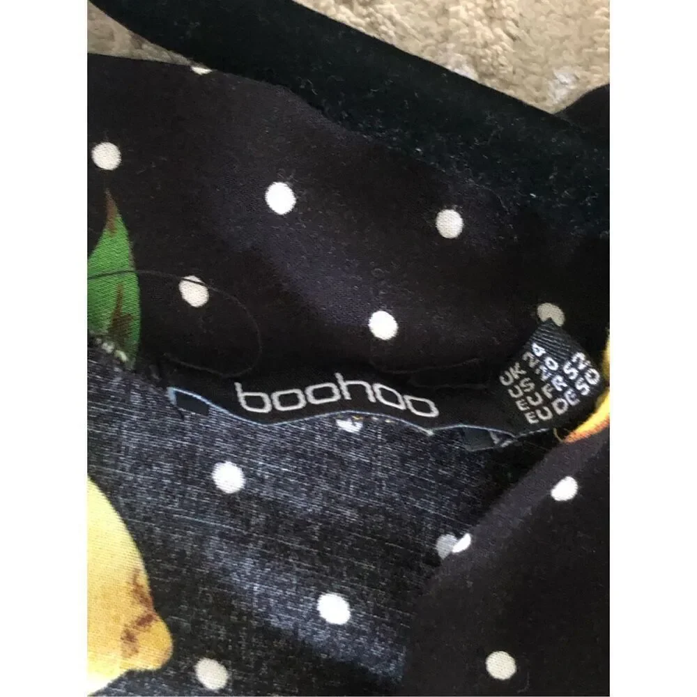 Boohoo LEMON POLKA DOT WRAP RUFFLE ROMPER SZ 20 - Picture 10 of 10